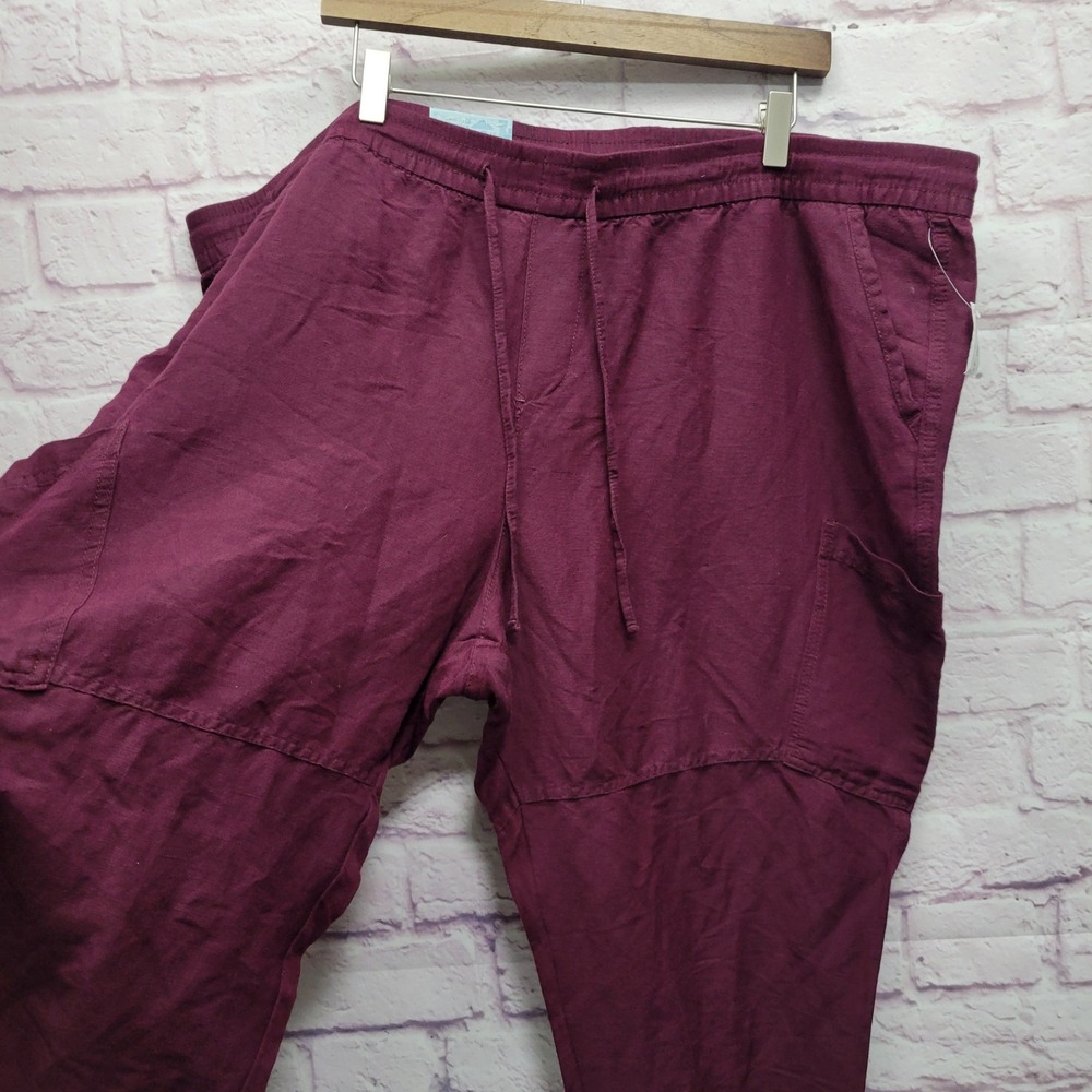 NEW Old Navy Linen Blend High Rise Jogger Womens XXL Relaxed Travel Boho Cottage - Picture 9 of 10